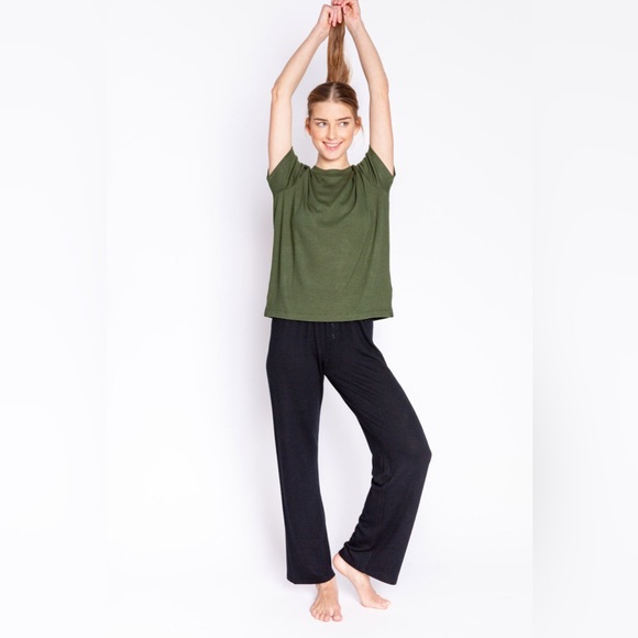 P.J SALVAGE RELOVED LOUNGE SHORT SLEEVE TOP - Picture 7 of 13